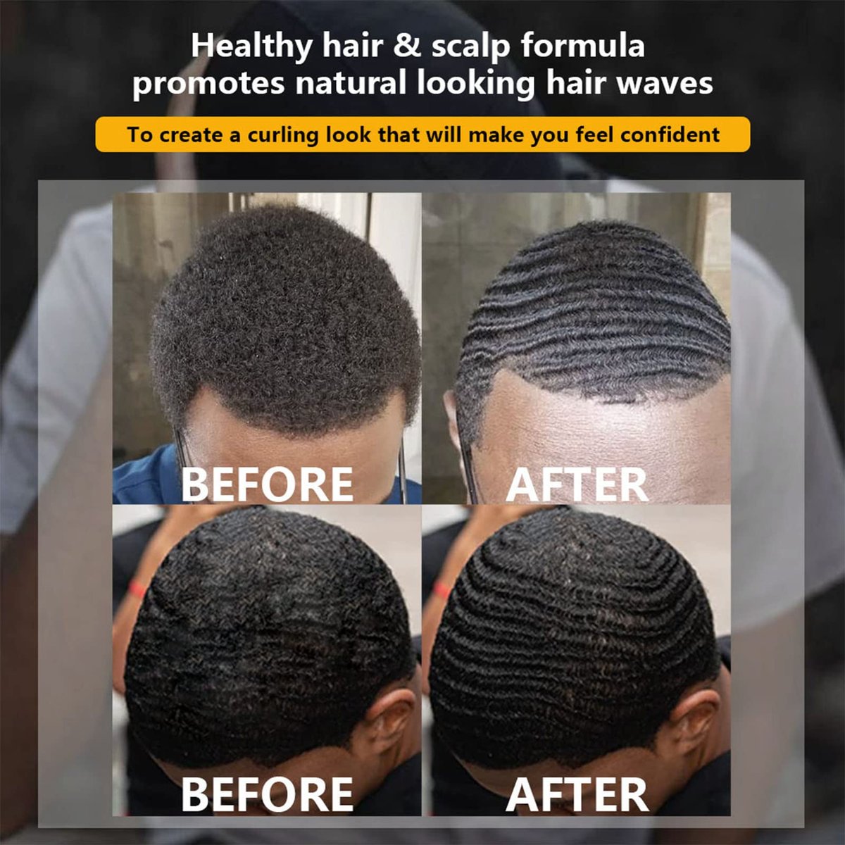 Goiple Wave Pomade for Men - Strong Hold, Easy Wash 360 Wave Training Hair Cream with Silky Durag Cap Set Avelisse