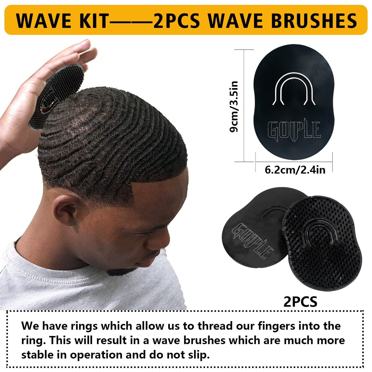 Goiple Wave Pomade for Men - Strong Hold, Easy Wash 360 Wave Training Hair Cream with Silky Durag Cap Set Avelisse