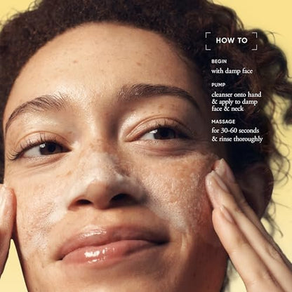 philosophy purity made simple pore purifying foaming facial cleanser - with papaya enzyme & glycolic acid - face wash removes dirt and impurities from pores - 5 fl oz Avelisse