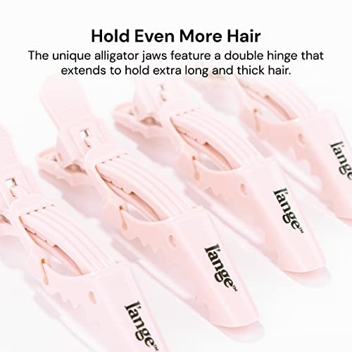 L’ange Alligator Hair Clips – Wide Teeth, Double-Hinged Design for Sectioning & Securing Hair – Professional Styling Results – 4-Pack (Blush) - görsel 4