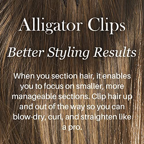 L’ange Alligator Hair Clips – Wide Teeth, Double-Hinged Design for Sectioning & Securing Hair – Professional Styling Results – 4-Pack (Blush) - görsel 8