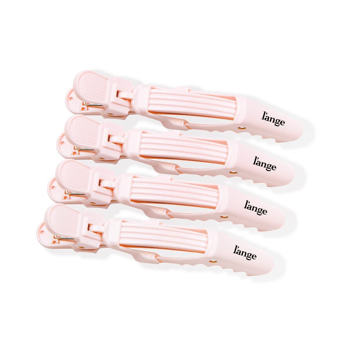 L’ange Alligator Hair Clips – Wide Teeth, Double-Hinged Design for Sectioning & Securing Hair – Professional Styling Results – 4-Pack (Blush) - görsel 1