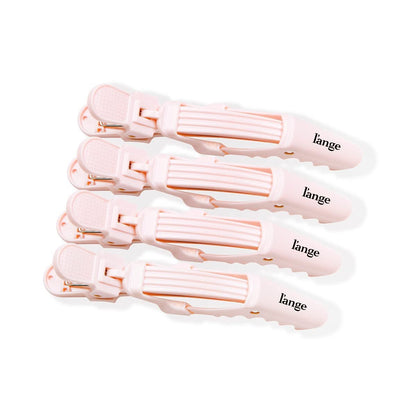 L’ange Alligator Hair Clips – Wide Teeth, Double-Hinged Design for Sectioning & Securing Hair – Professional Styling Results – 4-Pack (Blush)