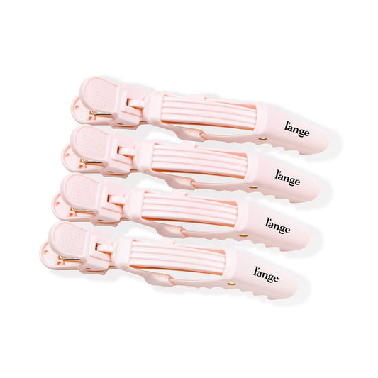 L’ange Alligator Hair Clips – Wide Teeth, Double-Hinged Design for Sectioning & Securing Hair – Professional Styling Results – 4-Pack (Blush)