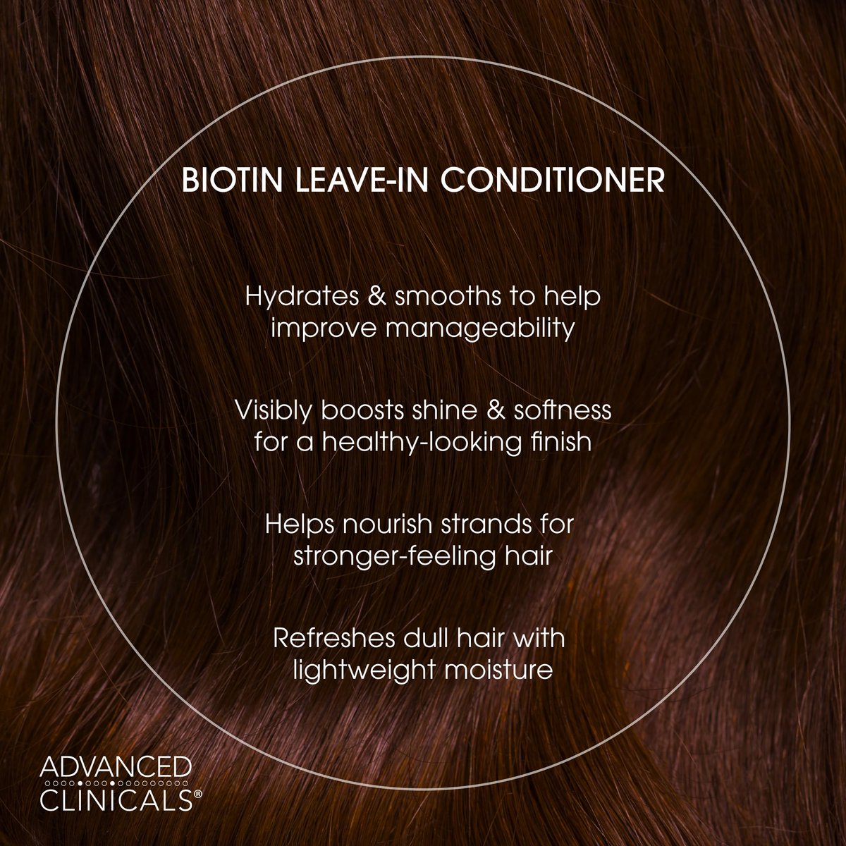 Advanced Clinicals Biotin Thicken & Shine Hair Spray Leave-In Treatment, Nourishing Detangling Formula for Fine, Damaged, or Frizz Prone Hair, Supports Scalp Health for Strong Thick Hair, 8 Fl Oz - görsel 5