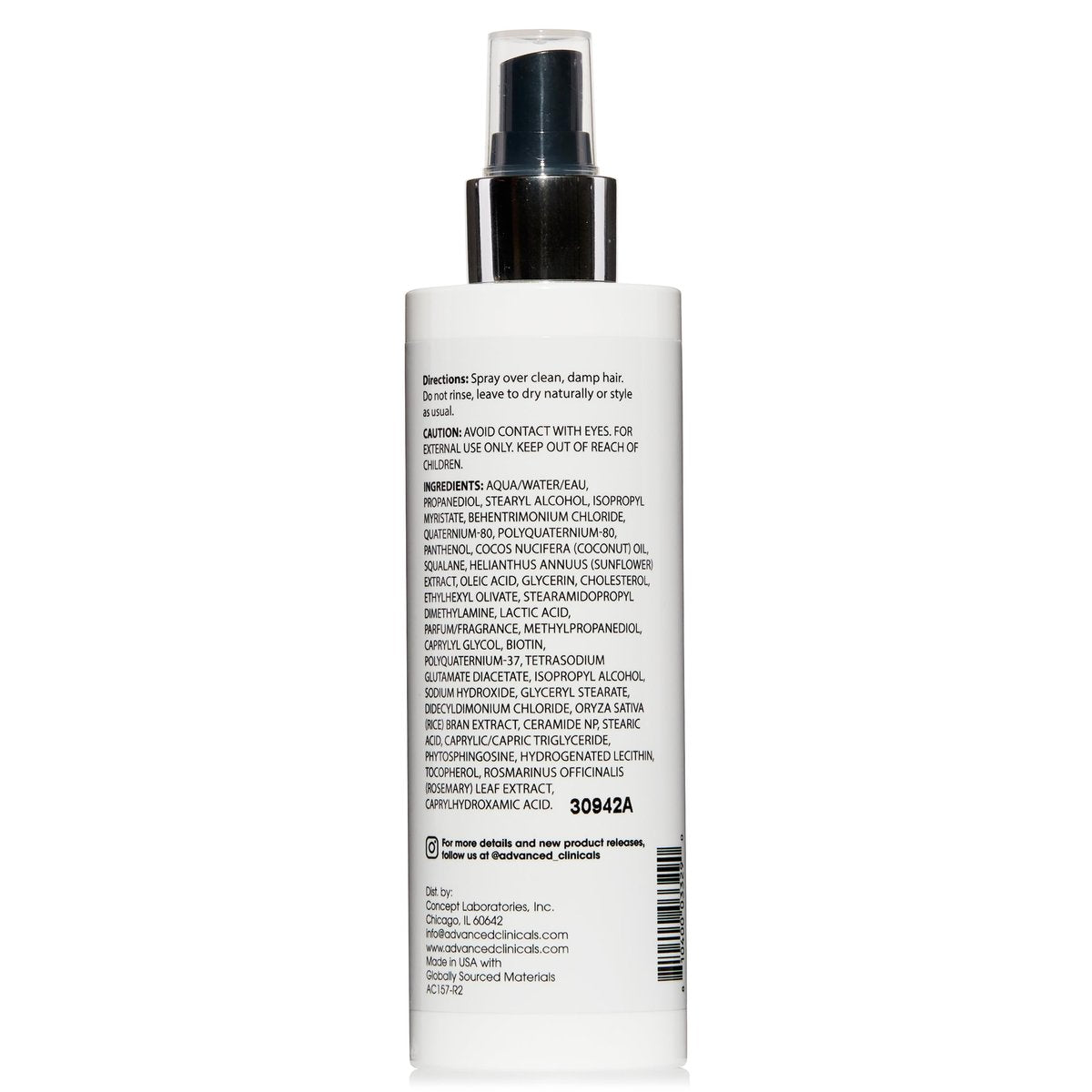 Advanced Clinicals Biotin Thicken & Shine Hair Spray Leave-In Treatment, Nourishing Detangling Formula for Fine, Damaged, or Frizz Prone Hair, Supports Scalp Health for Strong Thick Hair, 8 Fl Oz - görsel 15
