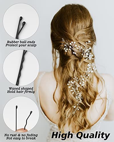 DF DUALFERV Bobby Pins – 500 Pack, 2 Inch, Secure Hold, Black Hair Clips for Women & Girls - görsel 6