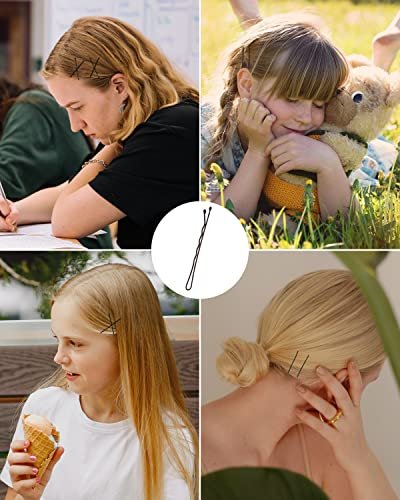DF DUALFERV Bobby Pins – 500 Pack, 2 Inch, Secure Hold, Black Hair Clips for Women & Girls - görsel 10