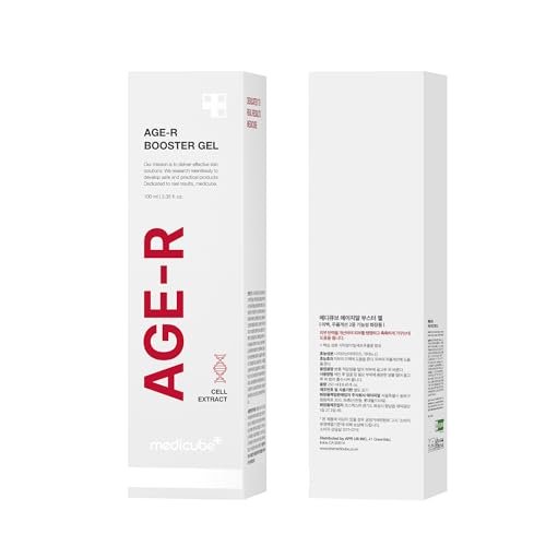 Medicube Age-R Booster Gel Serum – Moisturizing & Nourishing Face Serum with Plant Stem Cell Extract, Hyaluronic Acid & Collagen – Hypoallergenic Korean Skin Care (3.38 fl oz) Avelisse