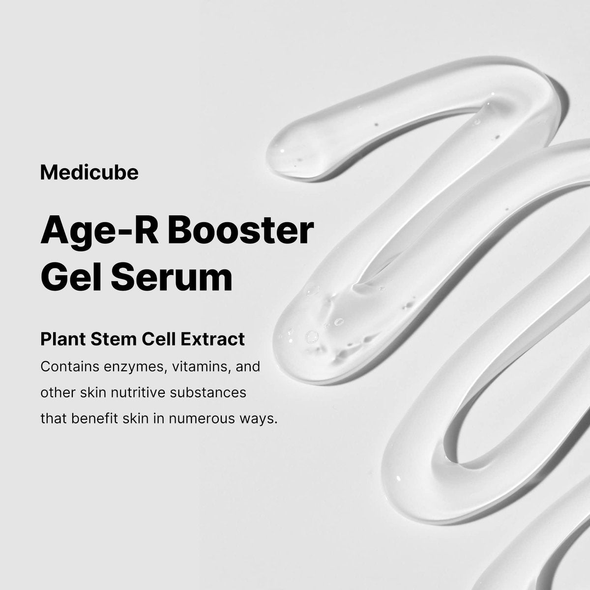Medicube Age-R Booster Gel Serum – Moisturizing & Nourishing Face Serum with Plant Stem Cell Extract, Hyaluronic Acid & Collagen – Hypoallergenic Korean Skin Care (3.38 fl oz) Avelisse