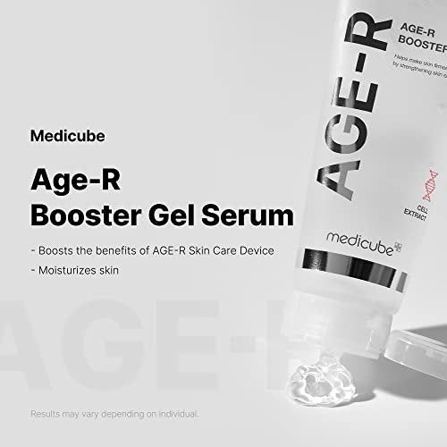 Medicube Age-R Booster Gel Serum – Moisturizing & Nourishing Face Serum with Plant Stem Cell Extract, Hyaluronic Acid & Collagen – Hypoallergenic Korean Skin Care (3.38 fl oz) Avelisse
