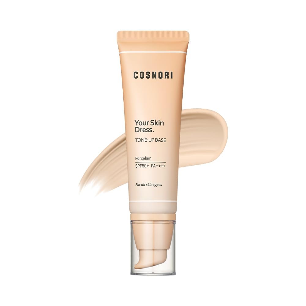 COSNORI Your Skin Dress Tone up Base – Porcelain – Concealing Pores & Blemishes – Tone Correcting Makeup Base with Niacinamide – 1.69 fl.oz Avelisse