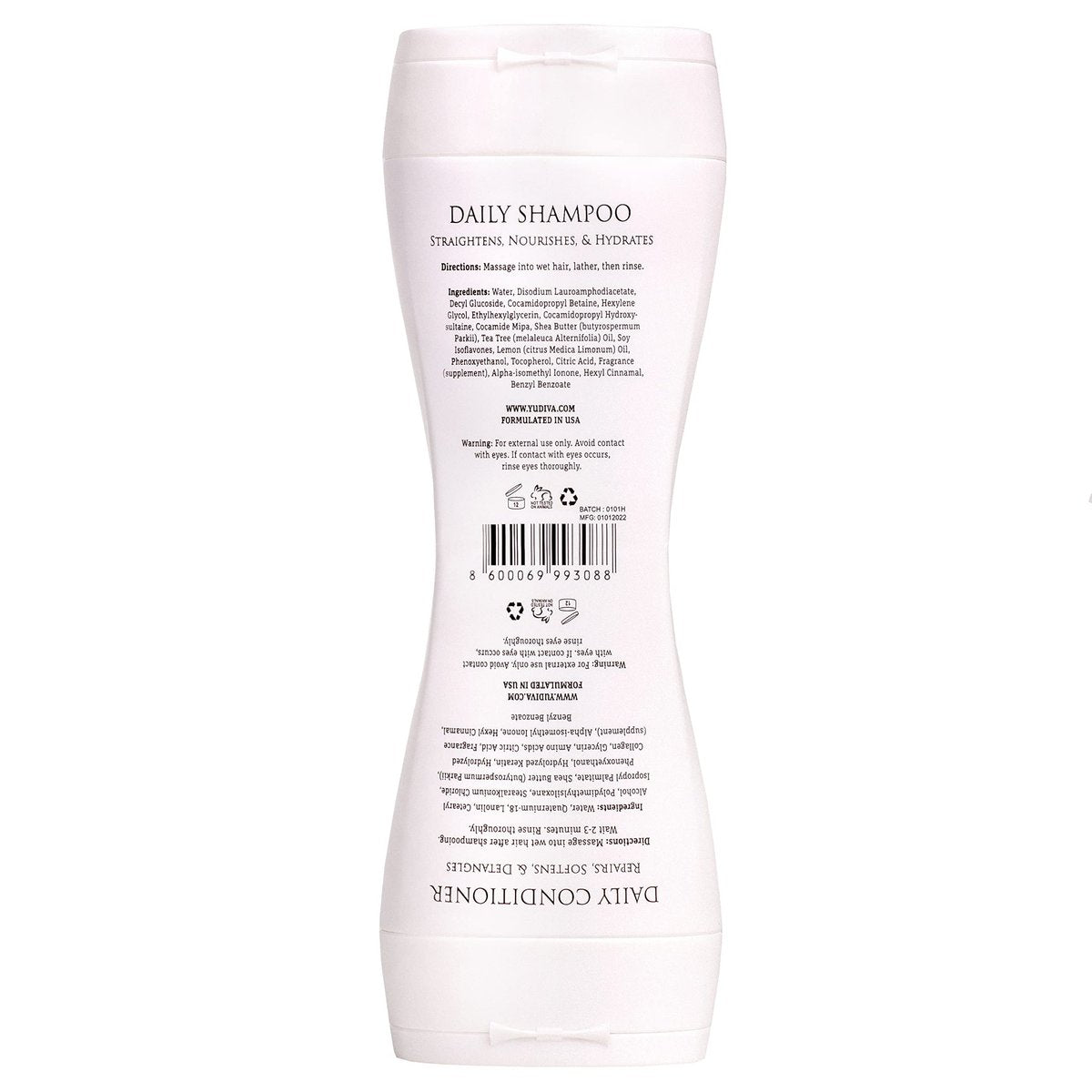 YUDIVA 2-in-1 Shea Butter Shampoo & Conditioner Set with Travel Bag – 15.2 Fl Oz for All Hair Types - görsel 8