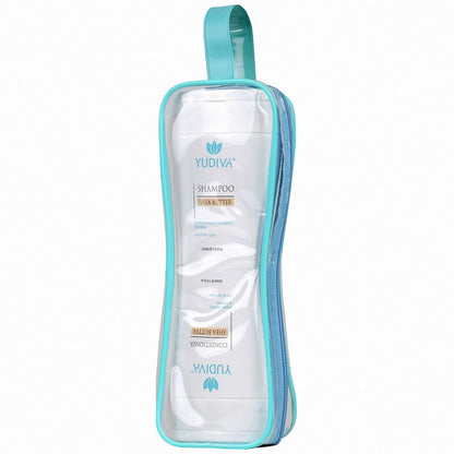 YUDIVA 2-in-1 Shea Butter Shampoo & Conditioner Set with Travel Bag – 15.2 Fl Oz for All Hair Types