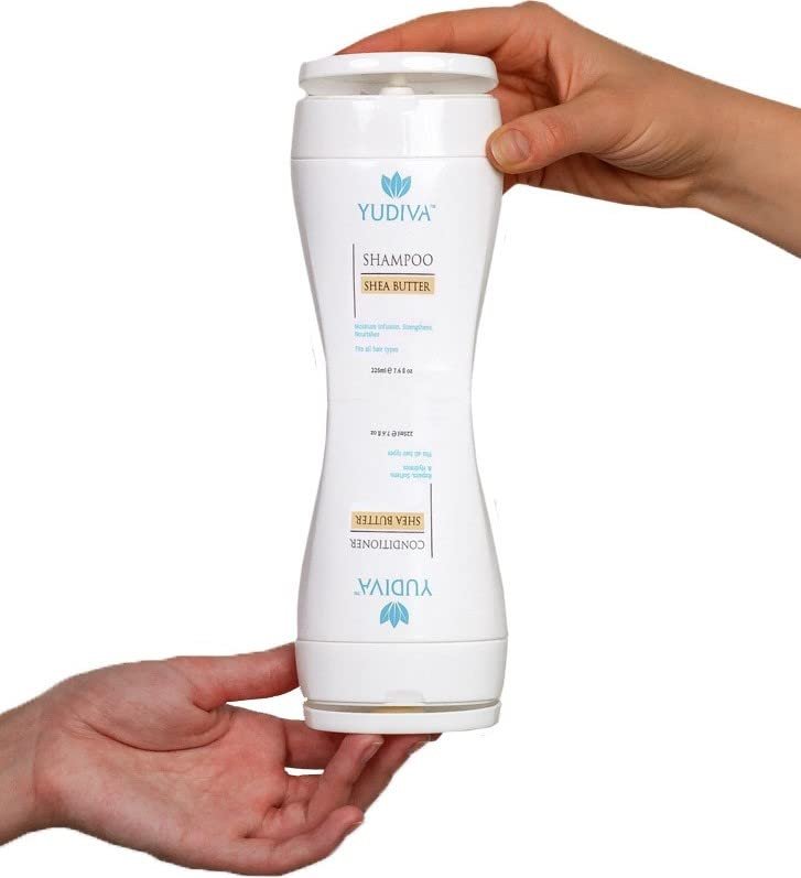 YUDIVA 2-in-1 Shea Butter Shampoo & Conditioner Set with Travel Bag – 15.2 Fl Oz for All Hair Types - görsel 3