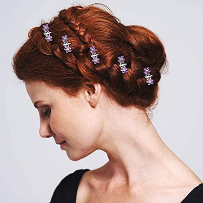 65-Pack Mini Claw Clips with No-Slip Grip - Glitter and Rhinestone Hair Accessories in Mixed Colors, Metal Clamps for Girls and Women