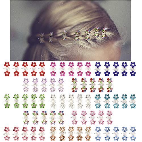 65-Pack Mini Claw Clips with No-Slip Grip - Glitter and Rhinestone Hair Accessories in Mixed Colors, Metal Clamps for Girls and Women - görsel 10