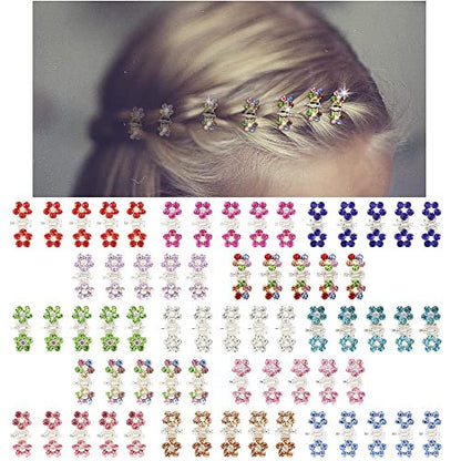 65-Pack Mini Claw Clips with No-Slip Grip - Glitter and Rhinestone Hair Accessories in Mixed Colors, Metal Clamps for Girls and Women