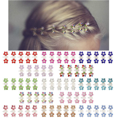 65-Pack Mini Claw Clips with No-Slip Grip - Glitter and Rhinestone Hair Accessories in Mixed Colors, Metal Clamps for Girls and Women