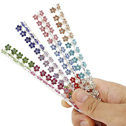65-Pack Mini Claw Clips with No-Slip Grip - Glitter and Rhinestone Hair Accessories in Mixed Colors, Metal Clamps for Girls and Women