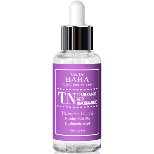 Cos De BAHA Tranexamic Acid 5% Serum – Niacinamide 5%, Hyaluronic Acid & Aloe for Brightening, Dark Spots & Uneven Tone, Melasma Remover (60 ml / 2 Fl Oz) Avelisse