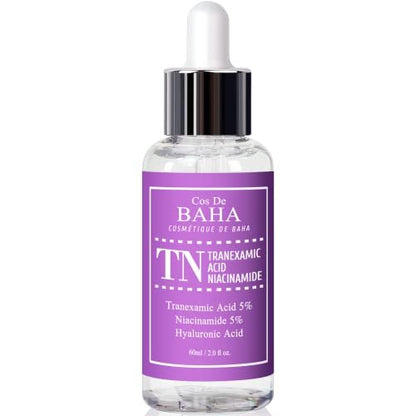 Cos De BAHA Tranexamic Acid 5% Serum – Niacinamide 5%, Hyaluronic Acid & Aloe for Brightening, Dark Spots & Uneven Tone, Melasma Remover (60 ml / 2 Fl Oz) Avelisse