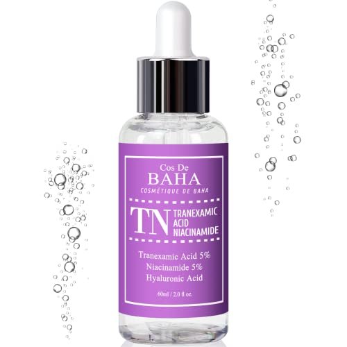 Cos De BAHA Tranexamic Acid 5% Serum – Niacinamide 5%, Hyaluronic Acid & Aloe for Brightening, Dark Spots & Uneven Tone, Melasma Remover (60 ml / 2 Fl Oz) Avelisse