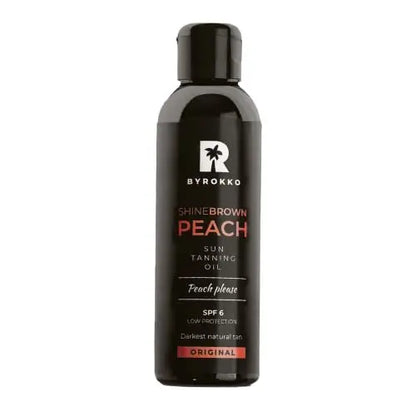 BYROKKO Shine Brown Premium Tanning Accelerator with Peach Oil, Almond Oil & Vitamin E – 5.07 Fl Oz (150 ml) for Sunbed & Outdoor Tanning Avelisse
