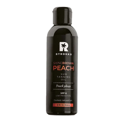 BYROKKO Shine Brown Premium Tanning Accelerator with Peach Oil, Almond Oil & Vitamin E – 5.07 Fl Oz (150 ml) for Sunbed & Outdoor Tanning Avelisse
