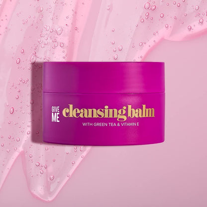 Give Me Cosmetics Cleansing Balm with Green Tea & Vitamin E – Hydrating Makeup Remover for All Skin Types, Paraben-Free