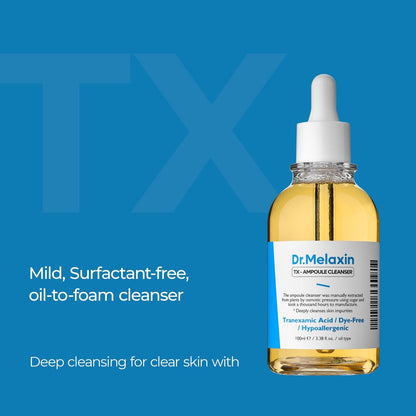 Dr.Melaxin TX Tranexamic Acid Ampoule Cleanser 100ml - Moisturizing & Soothing Face Wash for Sensitive Skin Avelisse