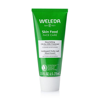 Weleda Skin Food Face Care Nourishing Oil-to-Milk Cleanser - 2.5 fl oz - Plant Rich Cleanser with Sunflower Seed Oil, Chamomile & Pansy Avelisse