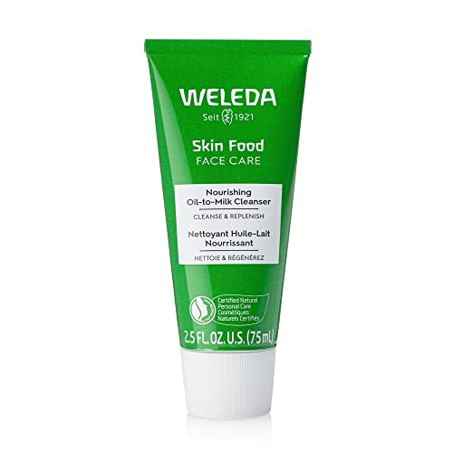 Weleda Skin Food Face Care Nourishing Oil-to-Milk Cleanser - 2.5 fl oz - Plant Rich Cleanser with Sunflower Seed Oil, Chamomile & Pansy Avelisse