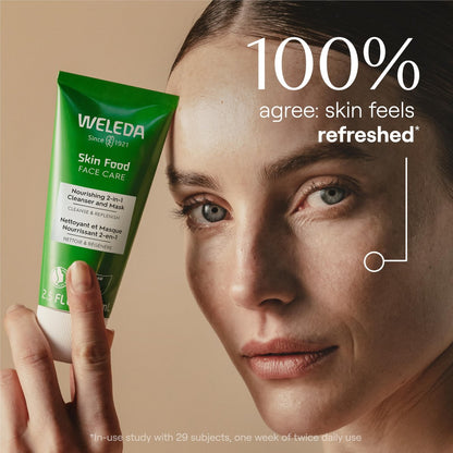 Weleda Skin Food Face Care Nourishing Oil-to-Milk Cleanser - 2.5 fl oz - Plant Rich Cleanser with Sunflower Seed Oil, Chamomile & Pansy Avelisse