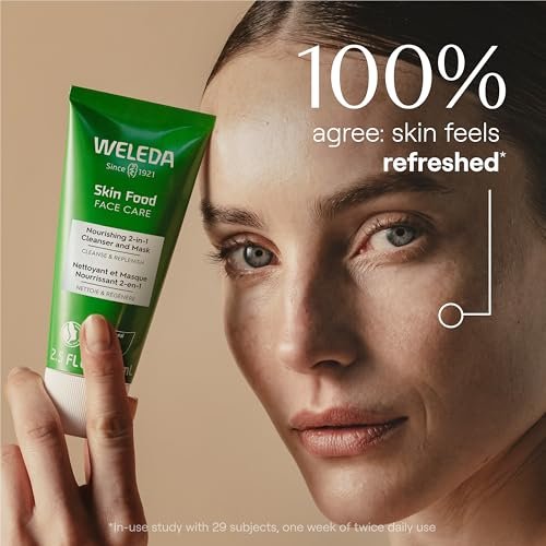 Weleda Skin Food Face Care Nourishing Oil-to-Milk Cleanser - 2.5 fl oz - Plant Rich Cleanser with Sunflower Seed Oil, Chamomile & Pansy Avelisse