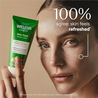 Weleda Skin Food Face Care Nourishing Oil-to-Milk Cleanser - 2.5 fl oz - Plant Rich Cleanser with Sunflower Seed Oil, Chamomile & Pansy Avelisse