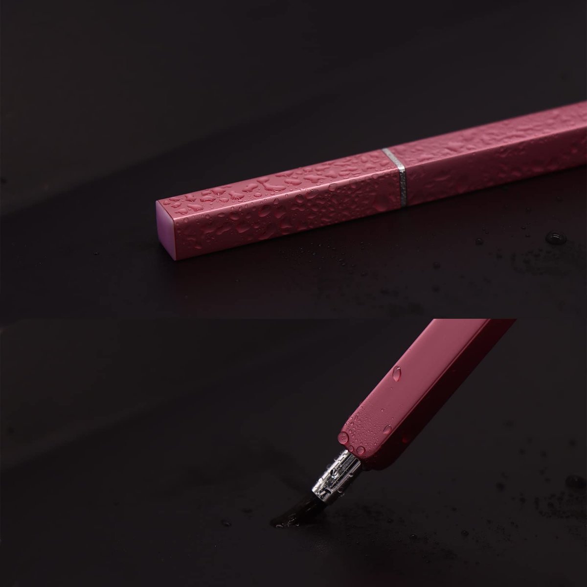 Professional Retractable Lip Brush - Precision Synthetic Bristle Lipstick Applicator for Women (Pink) - görsel 5