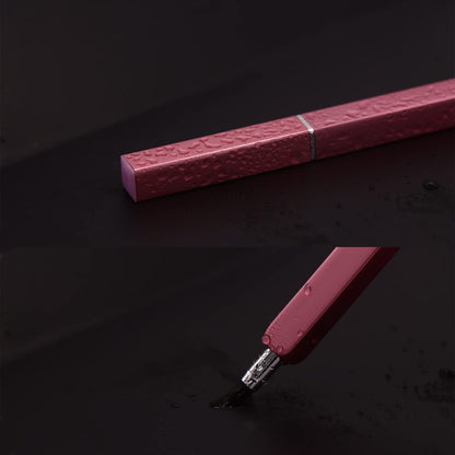 Professional Retractable Lip Brush - Precision Synthetic Bristle Lipstick Applicator for Women (Pink)
