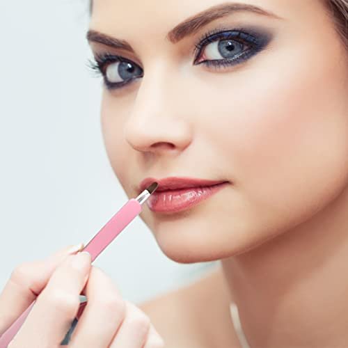 Professional Retractable Lip Brush - Precision Synthetic Bristle Lipstick Applicator for Women (Pink) - görsel 10