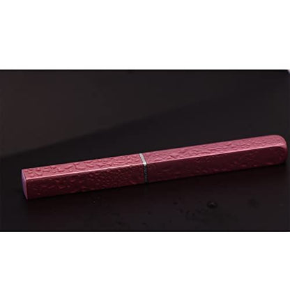 Professional Retractable Lip Brush - Precision Synthetic Bristle Lipstick Applicator for Women (Pink)