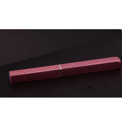 Professional Retractable Lip Brush - Precision Synthetic Bristle Lipstick Applicator for Women (Pink)