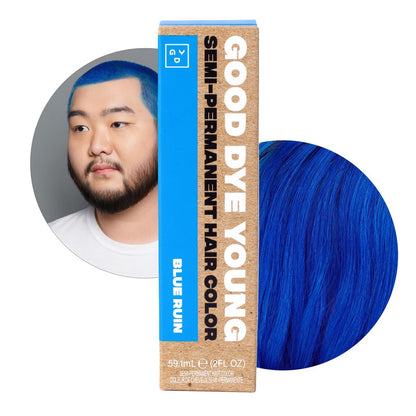 Good Dye Young Streaks and Strands Semi-Permanent Conditioning Hair Color - Blue Ruin | Vegan & Cruelty-Free