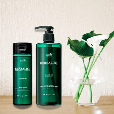 LA'DOR Herbalism Hair Shampoo 400ml - Strengthens Roots, Prevents Hair Loss with 7 Herbal Extracts, Panthenol & Amino Acids