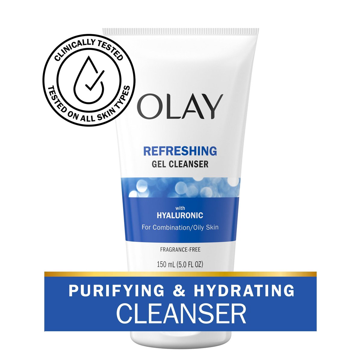 Olay Regenerist Hyaluronic + Peptide 24 Face Wash, Fragrance-Free, 5.0 fl oz - görsel 3