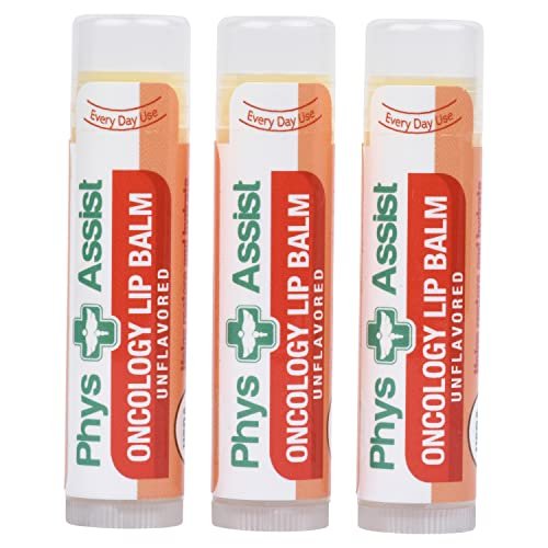 PhysAssist Oncology Lip Balm - USDA Organic Unflavored Moisturizing Lip Care for Chemo & Radiation - 3 Pack Avelisse