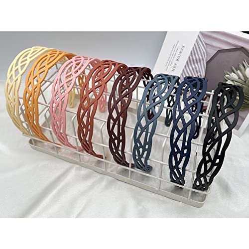 Springtime 6-Pack Wide Plastic Headbands for Women - Fashion Hair Bands with Teeth for Thick Hair, Mix Colors - görsel 16