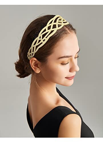 Springtime 6-Pack Wide Plastic Headbands for Women - Fashion Hair Bands with Teeth for Thick Hair, Mix Colors - görsel 12