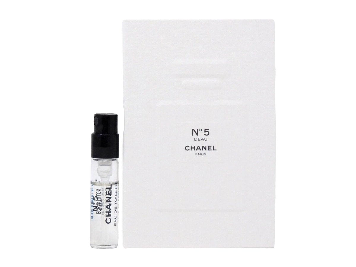 CHANEL No 5 L'Eau EDT Spray Perfume Samples 0.05oz / 1.5ml EACH - 2 Count Pack Avelisse