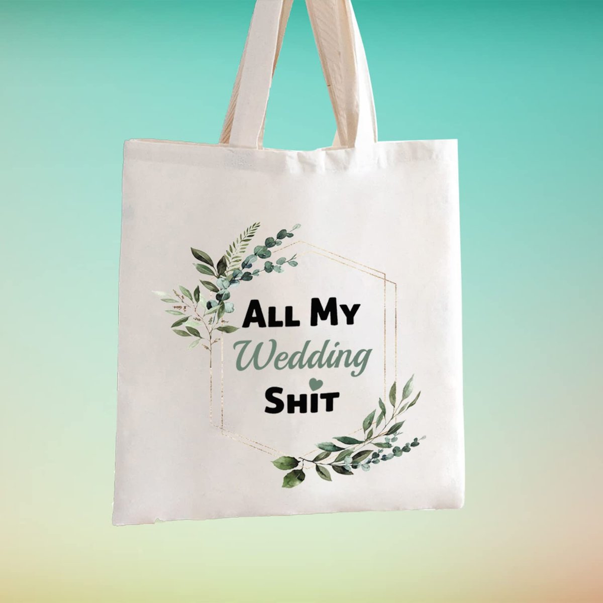 TSOTMO Bride To Be Gift Floral Bride Wedding Day Emergency Kit Tote Bag – Beige Canvas Cosmetic Bag - görsel 13