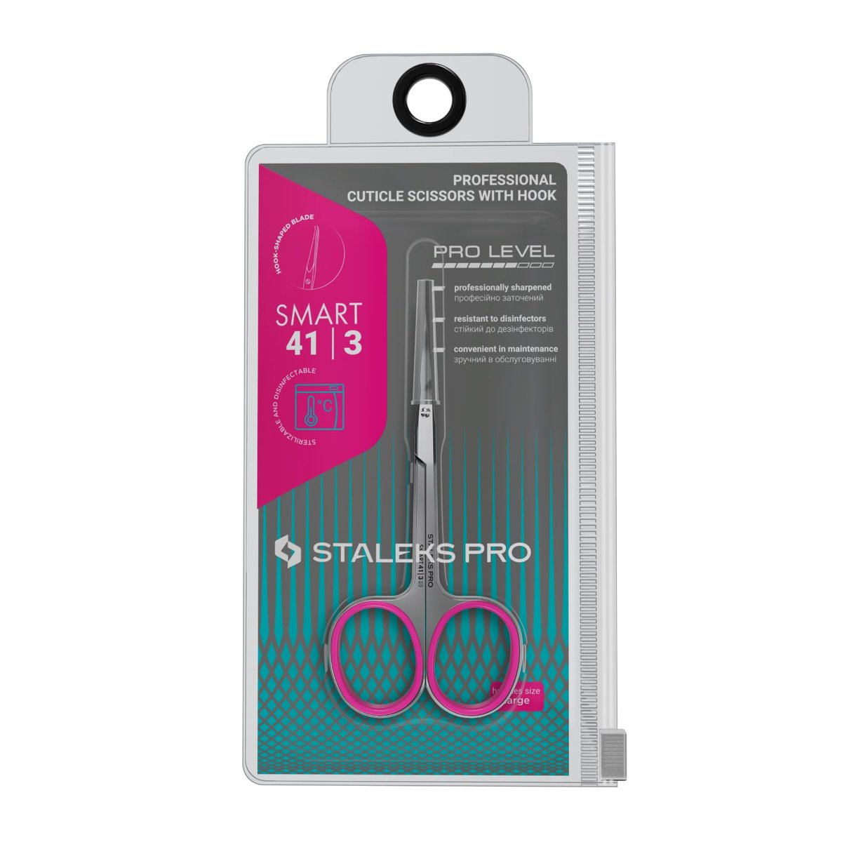 Staleks Professional Cuticle Scissors – Stainless Steel, Extra Fine Curved Blades – Smart 41 Type 3 SS-41/3 - görsel 4